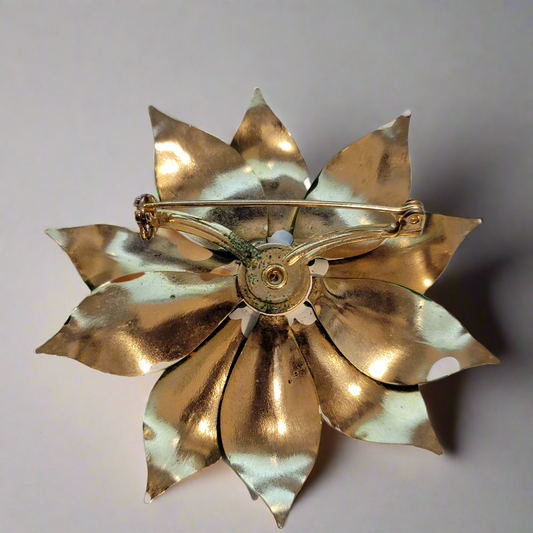 Poinsettia Brooch Pin