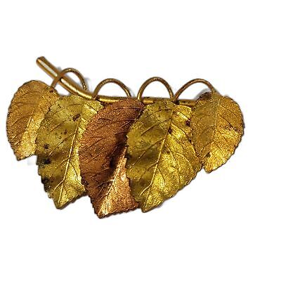 Multi-Colored Fall Leaves Brooch