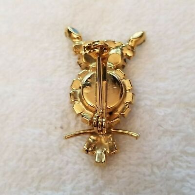 Rhinestone Owl Pin Brooch