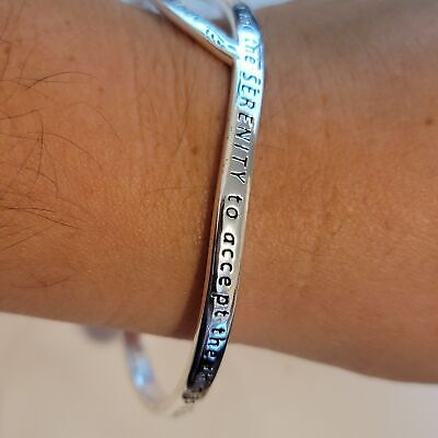 Avon - Silver Tone Serenity Prayer Bracelet
