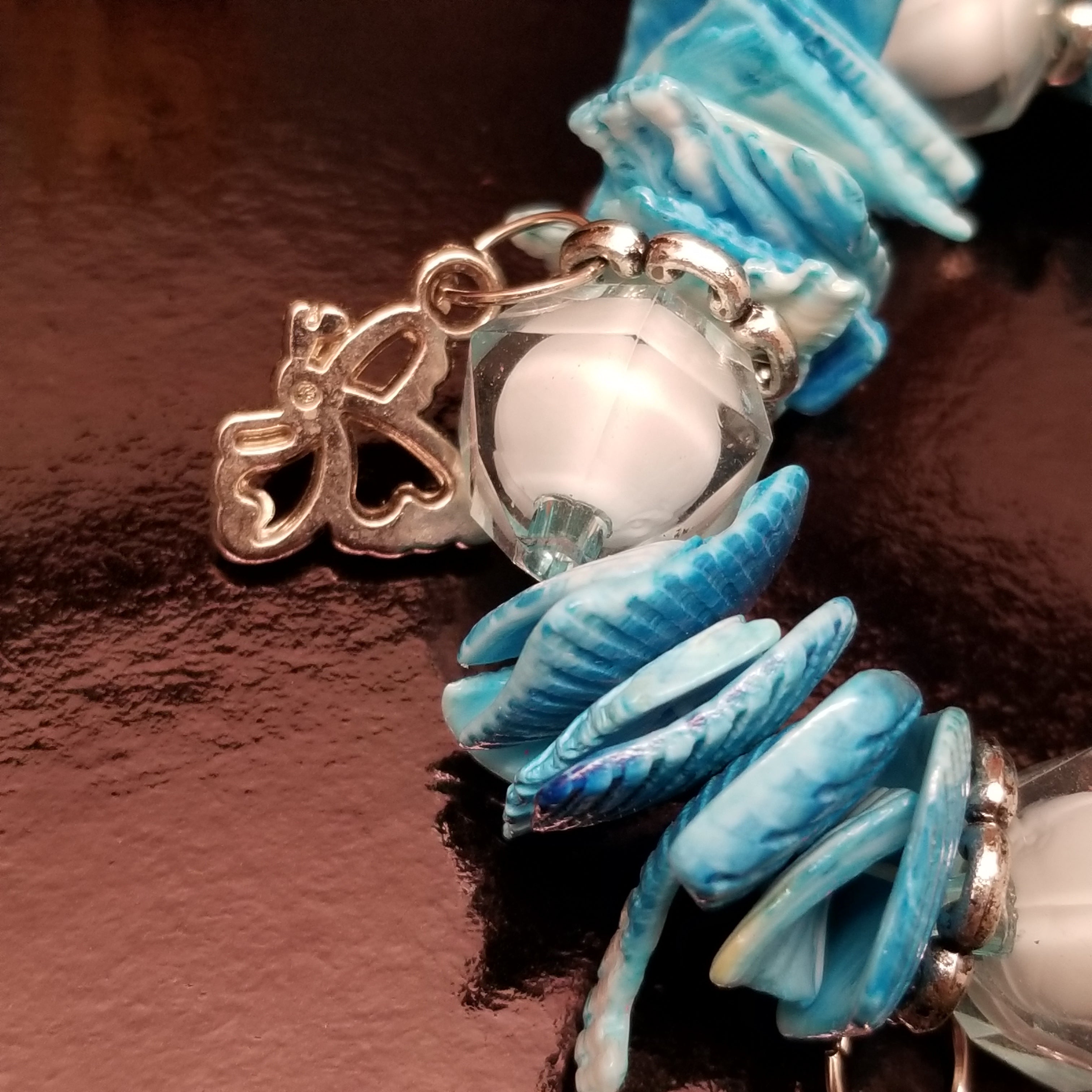 Blue Shell Stretch Bracelet