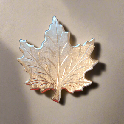 Vintage Silver Tone Maple Leaf Brooch