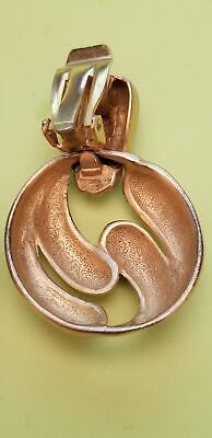 Vintage Erwin Pearl P.E.P Gold Tone Door Knocker Clip On Earrings