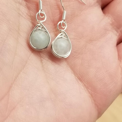 Handmade Tear Drop Dagnle Earrings