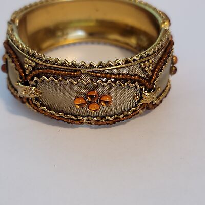 Gold Tone Clamp Bracelet