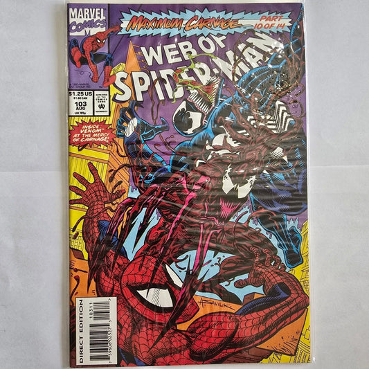 Web of Spider-Man #103 Maximum Carnage Marvel Comic Venom Carnage