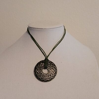 Green & Silver Tone Lia Sophia Necklace