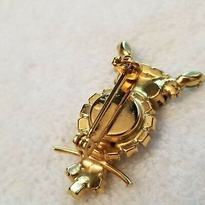 Rhinestone Owl Pin Brooch