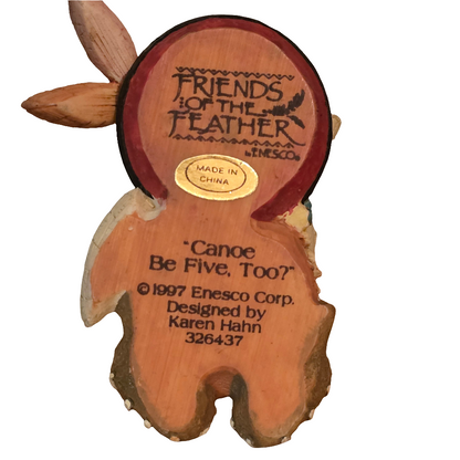 Friends of the Feather – “Canoe Be Five, Too?” – 1997 Enesco Figurine #326437