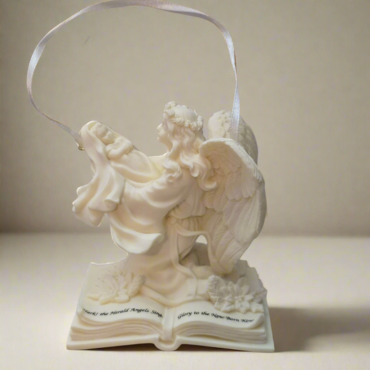 Roman Inc. Angel with Baby Jesus Ornament Figurine 2001 – Christmas Nativity – Hark the Herald Angels Sing