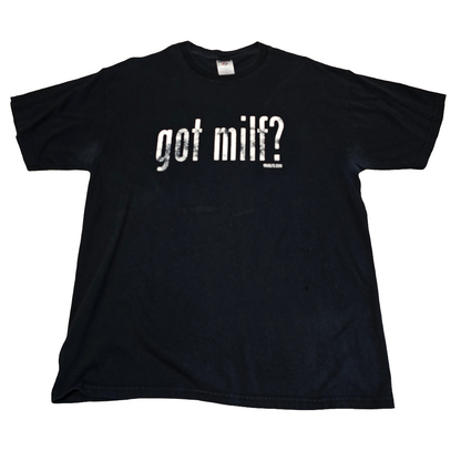 Got MILF? Funny Vintage Style Graphic T-Shirt Black Large
