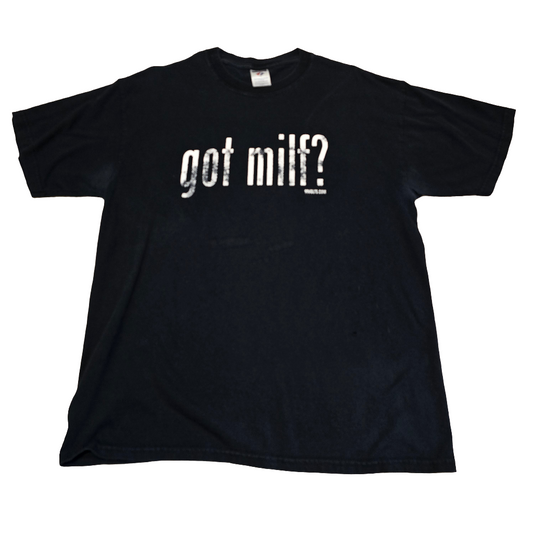 Got MILF? Funny Vintage Style Graphic T-Shirt Black Large