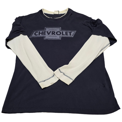 Chevrolet Layered Long Sleeve Thermal Shirt by Hybrid Tees – Distressed Condition