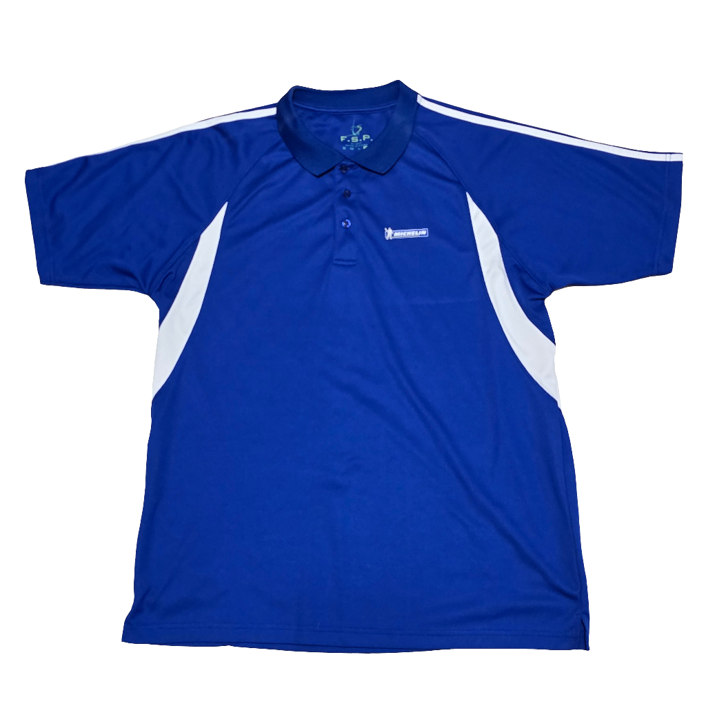 Michelin F.S.P. by HTT Performance Polo Shirt Blue White XL