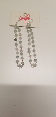 Handmade Aquamarine Chain Earrings
