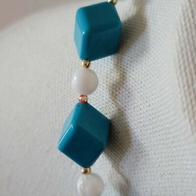 Vintage Blue and White Cubed Necklace