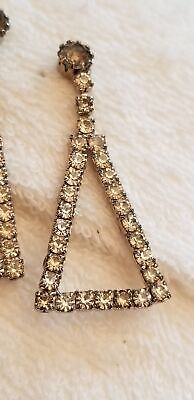 Silver Tone Rhinestone Earrings