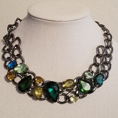 Heavy Chain Rhinestone Necklace