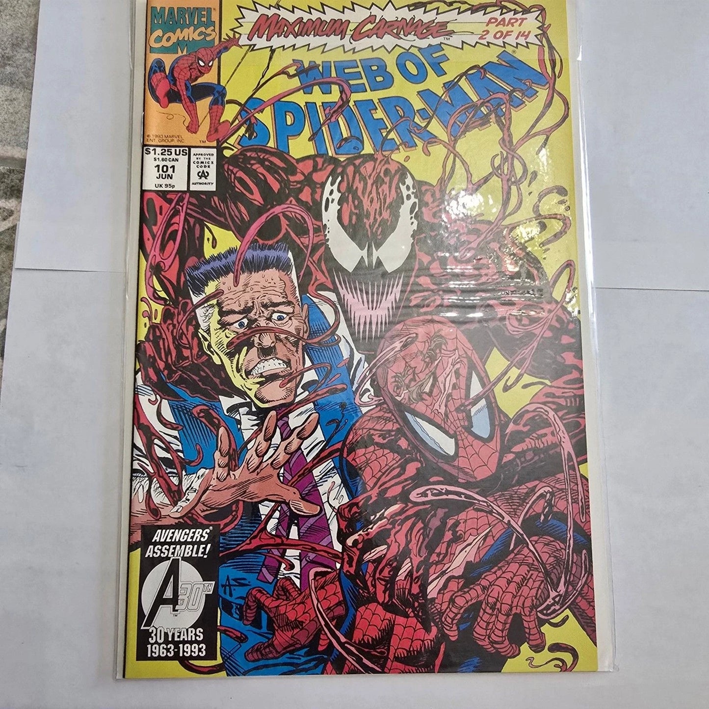 Web of Spider-Man #101 Maximum Carnage Carnage Marvel 1993