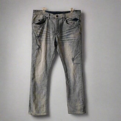 Buffalo David Bitton Men's Faded Gray Skinny Jeans MAX-X Basic