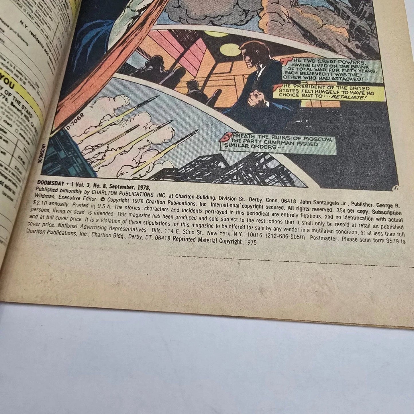 Doomsday +1 #8 (1978) Charlton Comics Vintage Sci-Fi Comic
