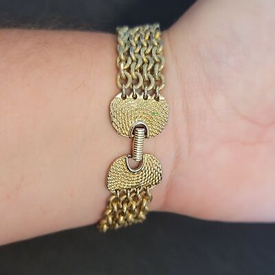 Vintage 4 Strand Chain Goldette NY Bracelet