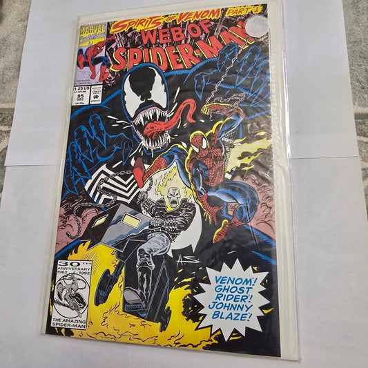 Web of Spider-Man #95 Venom Ghost Rider Johnny Blaze Marvel 1992