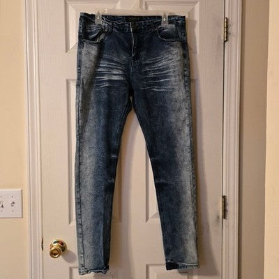 Dark Wash Skinny Jeans for Men