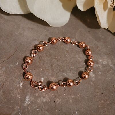 Handmade Copper Bead Chain Bracelet