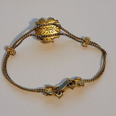 Vintage Goldette Rose Slider Bracelet