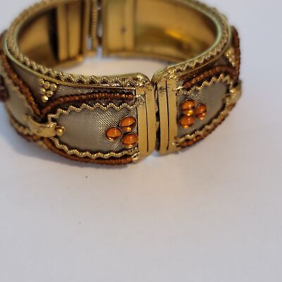 Gold Tone Clamp Bracelet