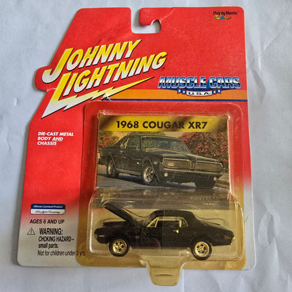 Johnny Lightning Muscle Cars USA 1968 Cougar XR7 Die-Cast Black New Sealed