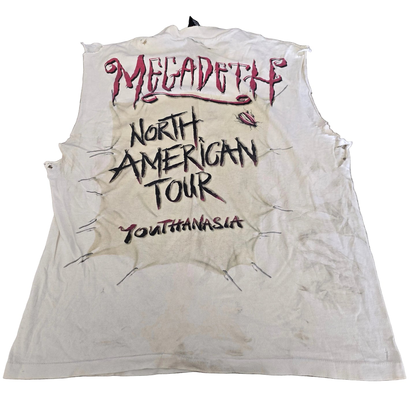 Vintage Megadeth Youthanasia Tour Distressed Cut Off Band Tee