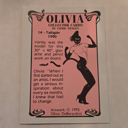 Olivia De Berardinis Tailspin #14 Collector Card (1990/1992)