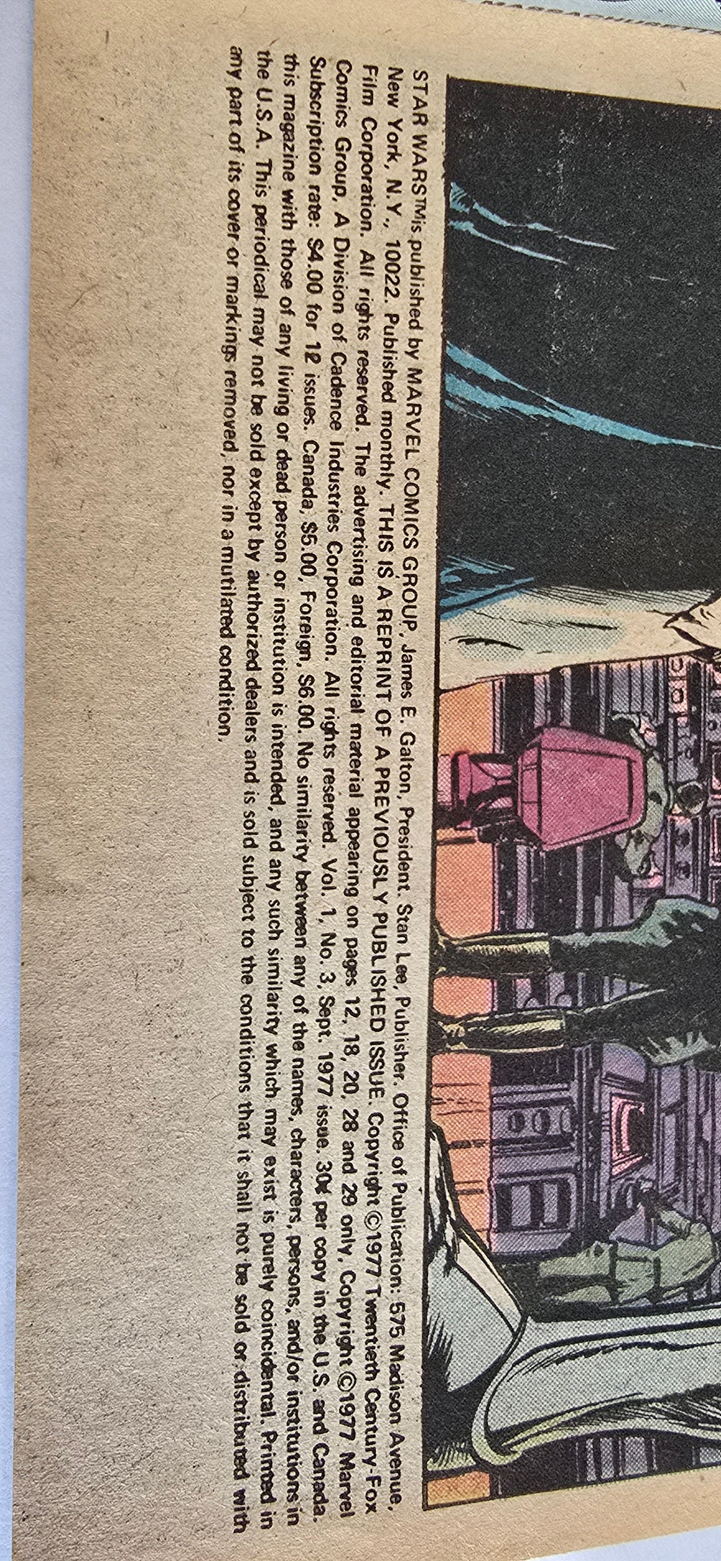 Star Wars #3 (1977) Marvel Comics | REPRINT | Death Star Battle Cover | VG/FN