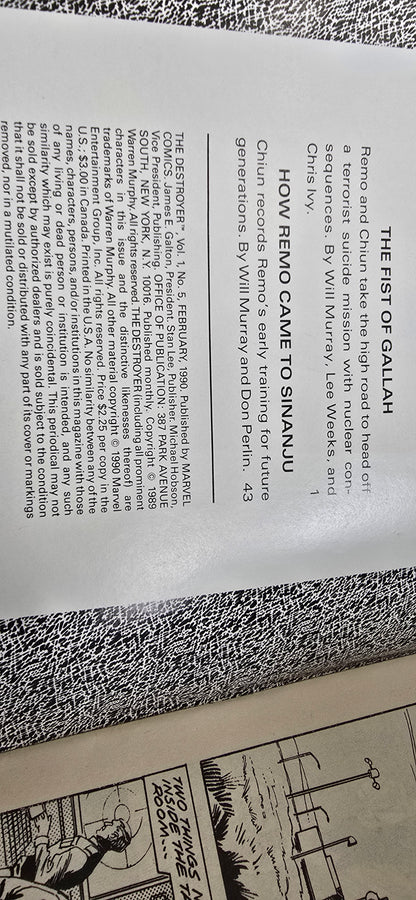 The Destroyer Vol 1 No 5 (Feb 1990) Marvel Magazine