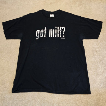 Got MILF? Funny Vintage Style Graphic T-Shirt Black Large