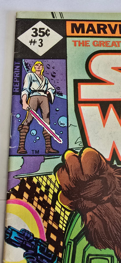 Star Wars #3 (1977) Marvel Comics | REPRINT | Death Star Battle Cover | VG/FN