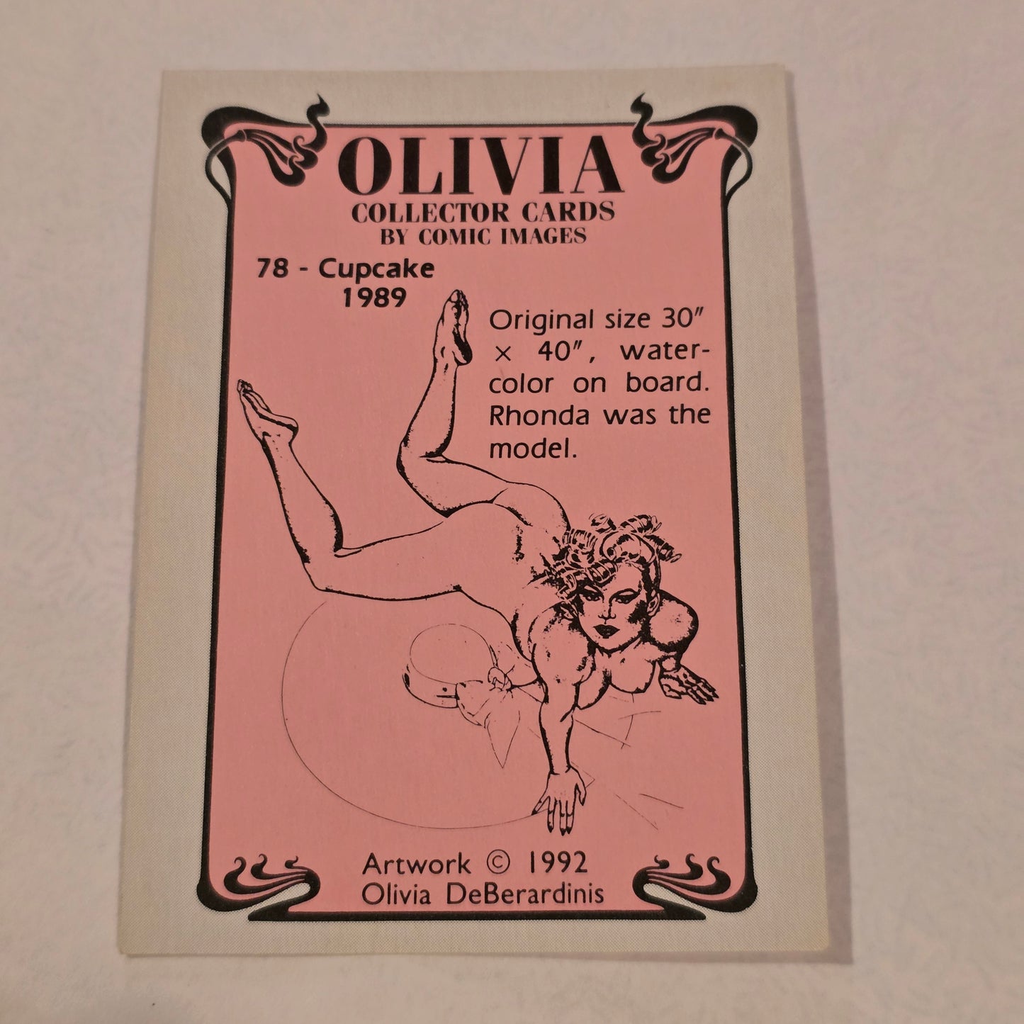 Olivia DeBerardinis “Cupcake” #78 (1989) Vintage Pin-Up Trading Card