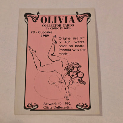Olivia DeBerardinis “Cupcake” #78 (1989) Vintage Pin-Up Trading Card