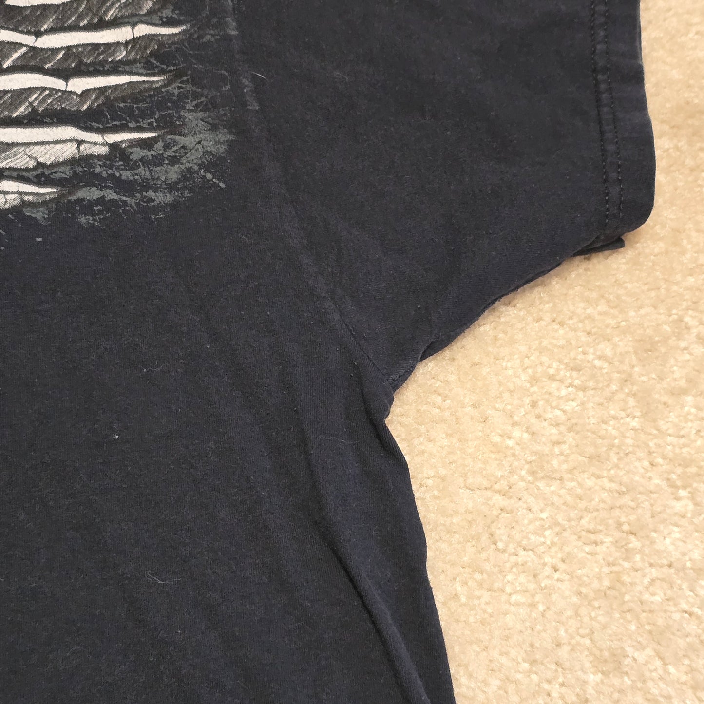 Sinister Brand Skull Wings Crossbones Star Graphic T-Shirt Black XL Biker Tee