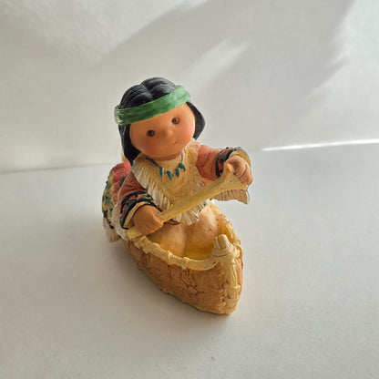 1998 Friends of the Feather Canoe Figurine – Enesco, Karen Hahn