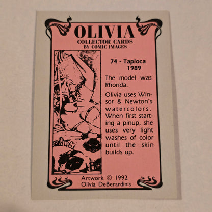 Olivia DeBerardinis “Tapioca” #74 (1989) Vintage Collector Card