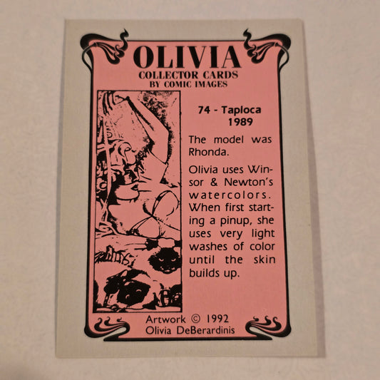 Olivia DeBerardinis “Tapioca” #74 (1989) Vintage Collector Card