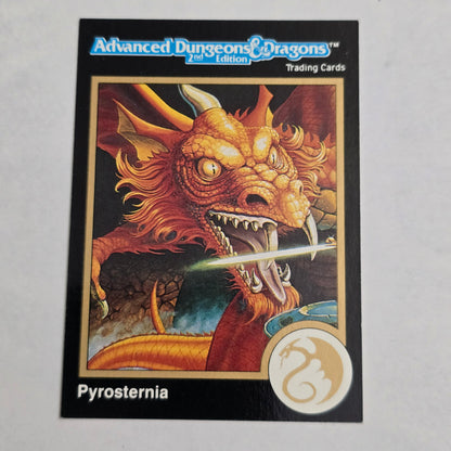 AD&D 2E Trading Card — Pyrosternia, Red Dragon (#23) — Gold Border (1992)