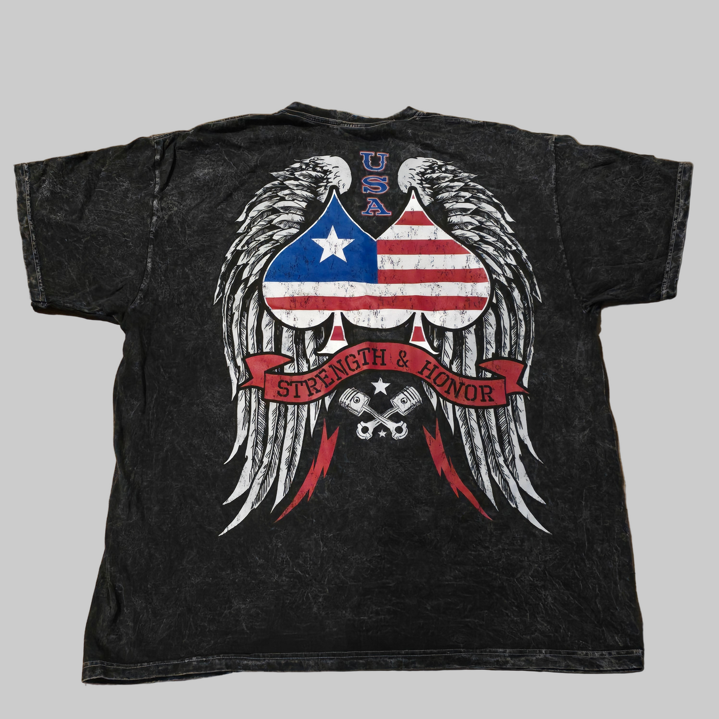 Vintage 90s Fruit of the Loom America Freedom Strength & Honor Tee XL