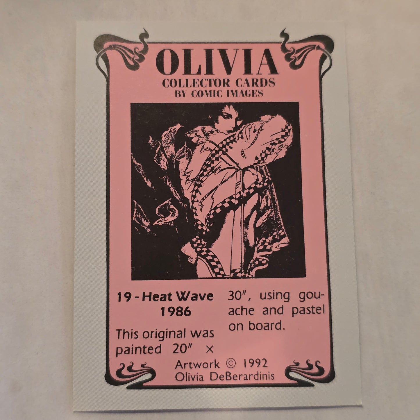 Olivia De Berardinis “Heat Wave” Collector Card #19 (1986 Art, 1992)