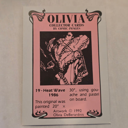 Olivia De Berardinis “Heat Wave” Collector Card #19 (1986 Art, 1992)