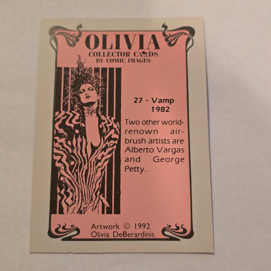 Olivia DeBerardinis “Vamp” #27 (1982) Vintage Collector Trading Card