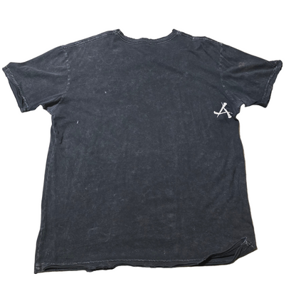 Affliction Angel Skeleton Roses Tee Men’s Large Distressed (Flaws)